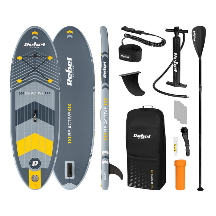 REBEL ACTIVE МАЛКА НАДУВАЕМА SUP ДЪСКА СИВА RBA-4511