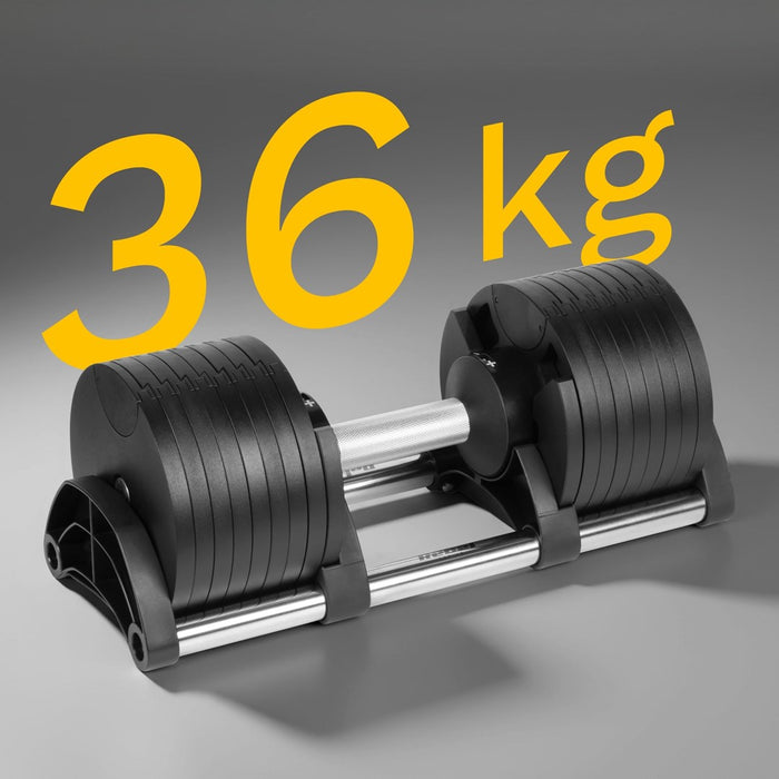 REBEL ACTIVE Чугунен автоматичен дъмбел 36 кг, стъпка 2 кг