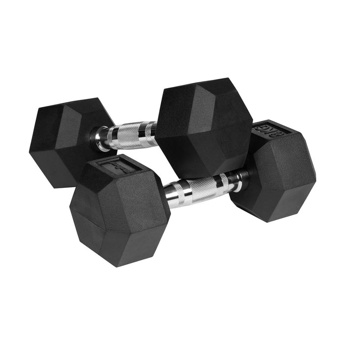 REBEL ACTIVE Чугунени дъмбели с гумено покритие 2x8 кг