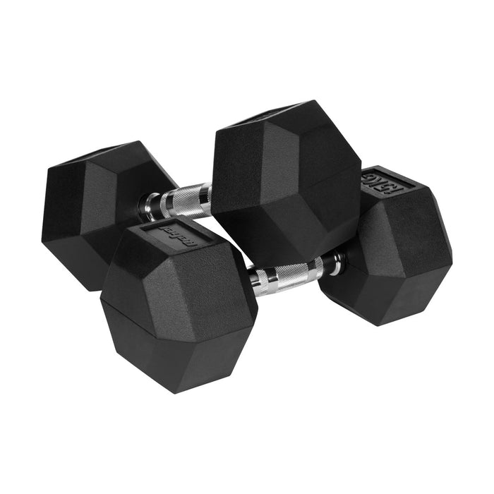 REBEL ACTIVE Чугунени дъмбели с гумено покритие 2x15 кг