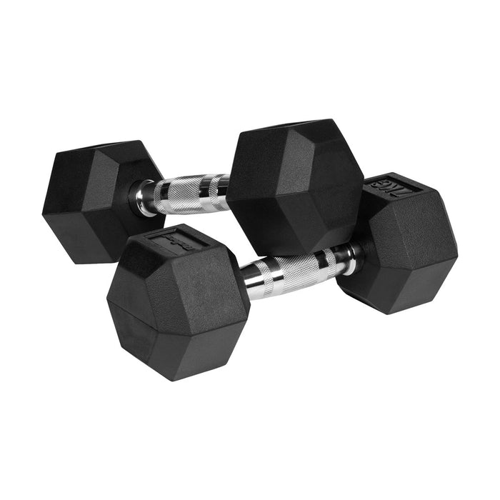 REBEL ACTIVE Чугунени дъмбели с гумено покритие 2x7 кг