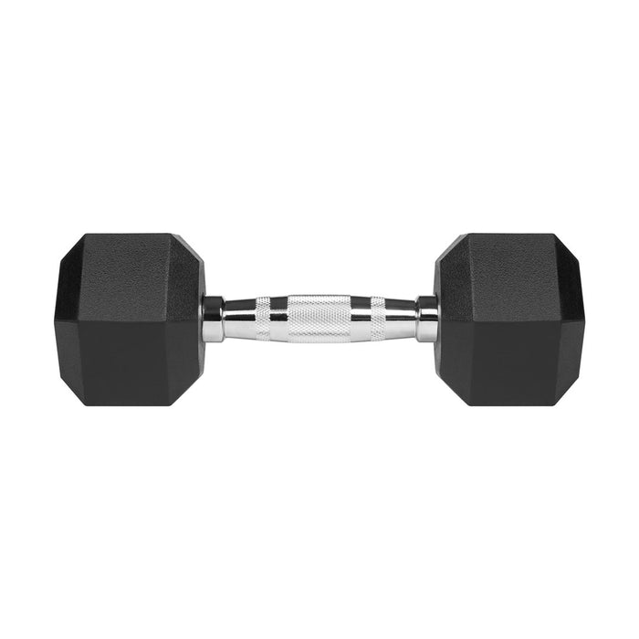 REBEL ACTIVE Дъмбели с гумено покритие от чугун 2x5 кг