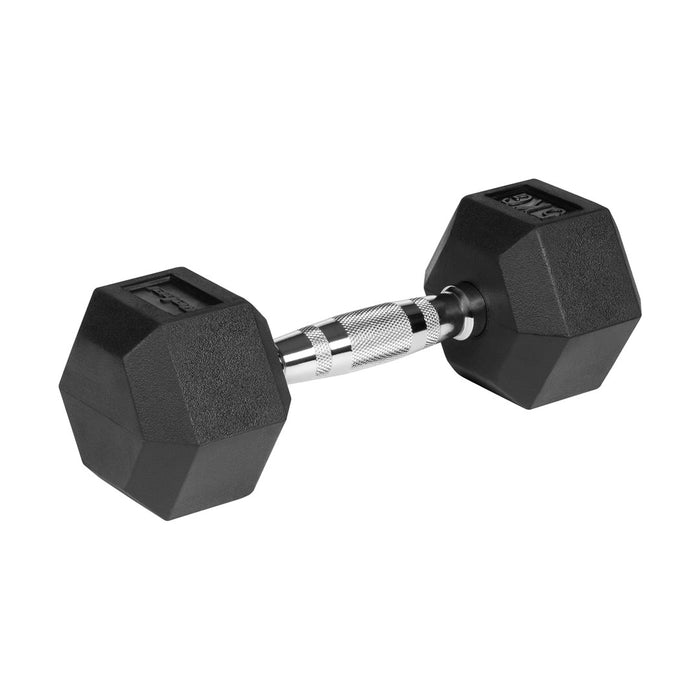 REBEL ACTIVE Дъмбели с гумено покритие от чугун 2x5 кг