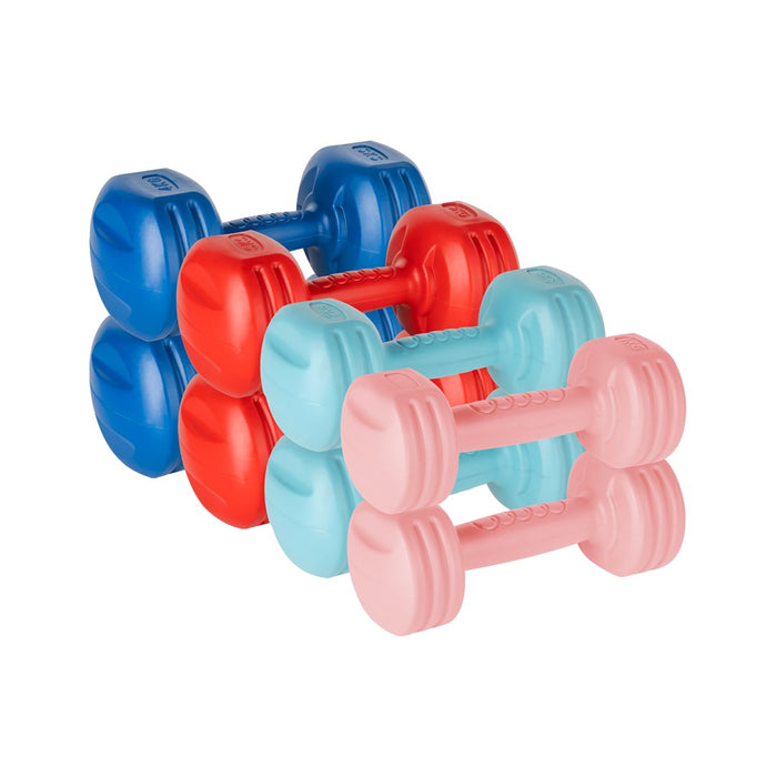 Комплект битумни дъмбели REBEL ACTIVE 20 кг (2x1 кг + 2x2 кг + 2x3 кг + 2x4 кг)