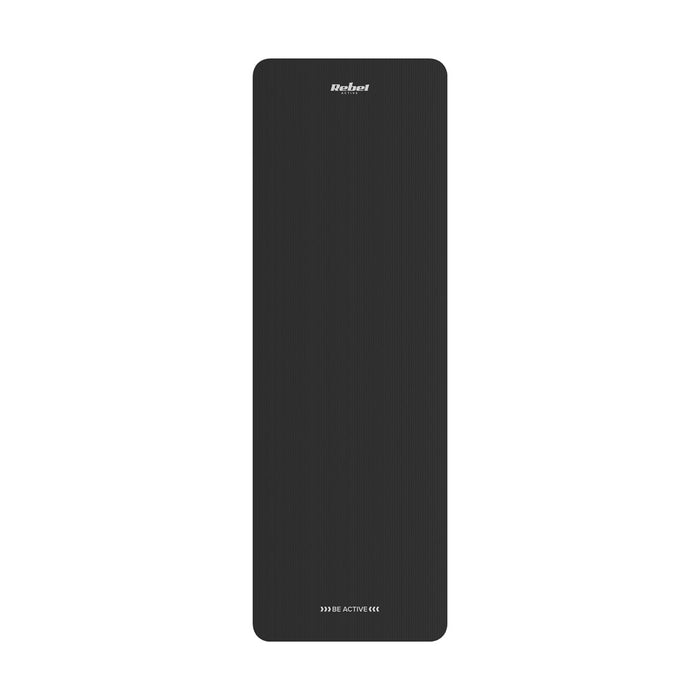 REBEL ACTIVE черна гимнастическа постелка за упражнения