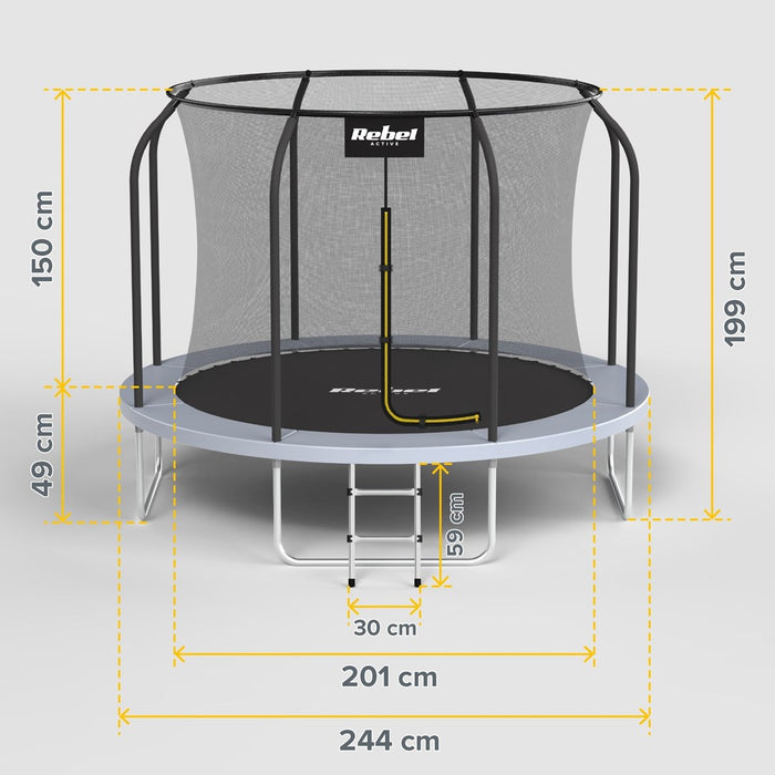 REBEL ACTIVE TRAMPOLINE PRO 8 фута/244 см
