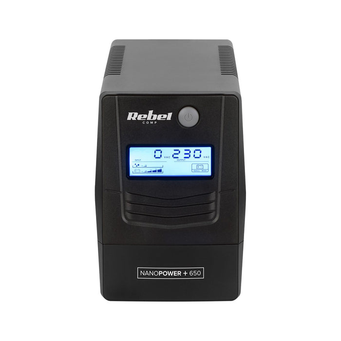 Rebel Nanopower Plus 650 UPS | Офлайн | Sinusoida | 650VA | 360W | LCD | USB