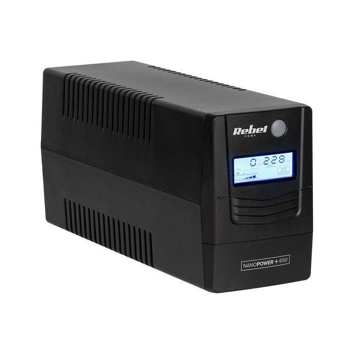 Rebel Nanopower Plus 650 UPS | Офлайн | Sinusoida | 650VA | 360W | LCD | USB