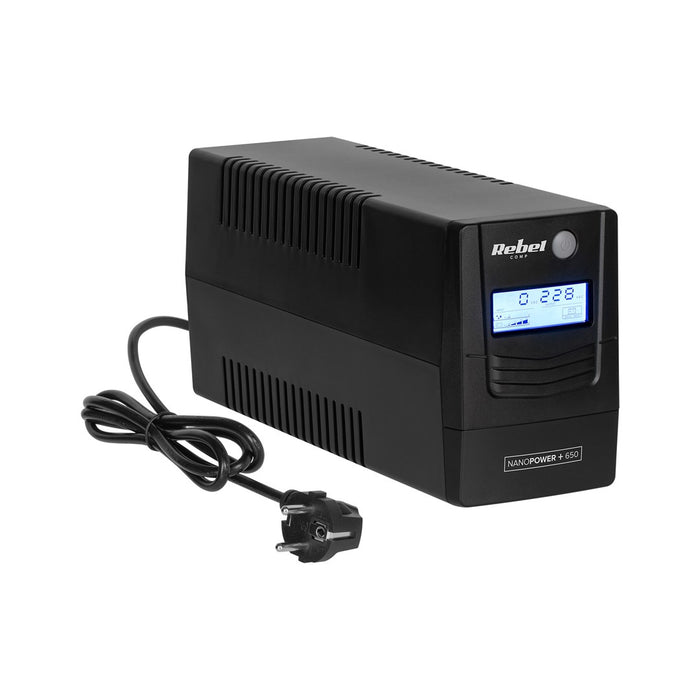 Rebel Nanopower Plus 650 UPS | Офлайн | Sinusoida | 650VA | 360W | LCD | USB