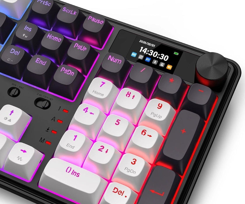 Механична клавиатура Redragon - Wyvern K761WB-RGB-PRO, безжична, Manbo Linear Switch, RGB, черна