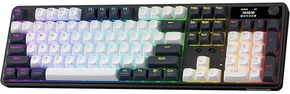 Механична клавиатура Redragon - Wyvern K761WB-RGB-PRO, безжична, Manbo Linear Switch, RGB, черна
