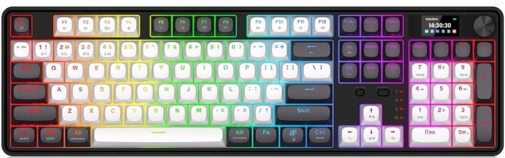 Механична клавиатура Redragon - Wyvern K761WB-RGB-PRO, безжична, Manbo Linear Switch, RGB, черна
