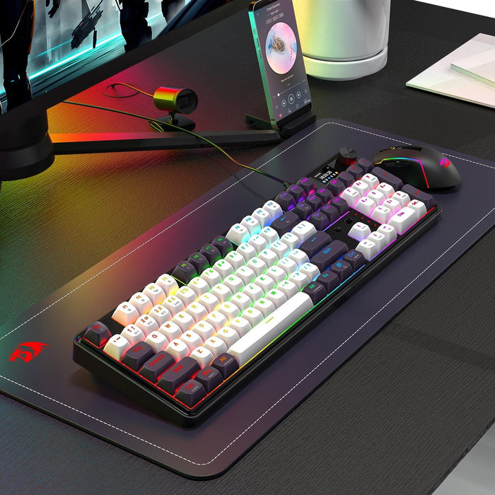 Механична клавиатура Redragon - Wyvern K761WB-RGB-PRO, безжична, Manbo Linear Switch, RGB, черна