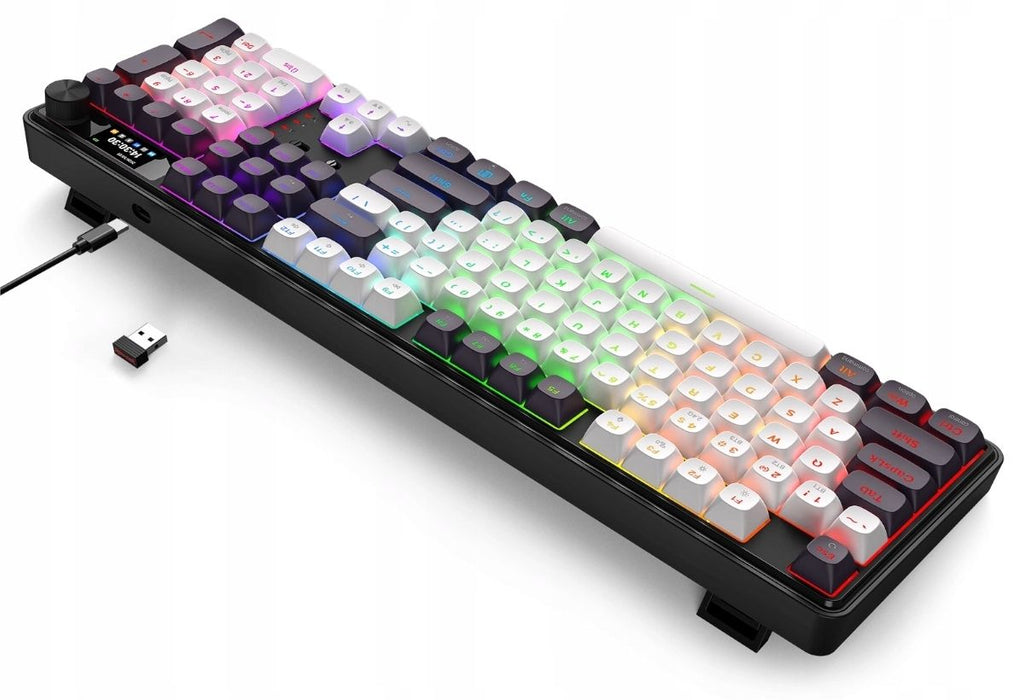 Механична клавиатура Redragon - Wyvern K761WB-RGB-PRO, безжична, Manbo Linear Switch, RGB, черна
