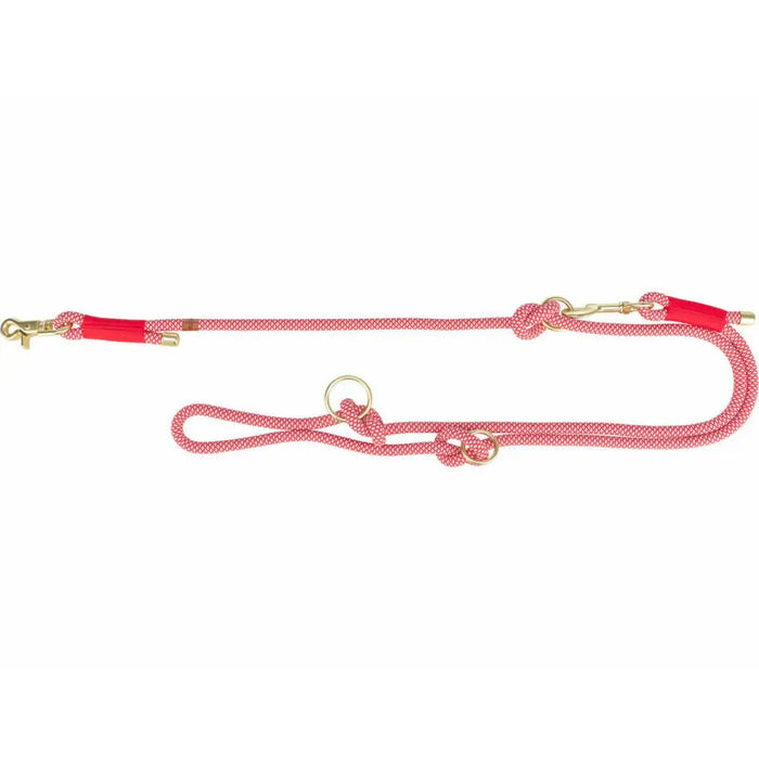 Регулируем повод за куче Trixie Soft Rope Червен Сметана XS