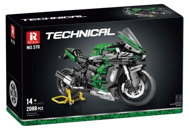 Конструктор Reobrix - Kawasaki Ninja H2 SX SE, 2088 части