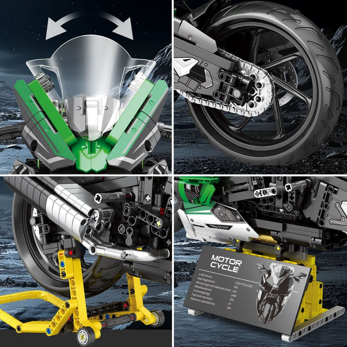 Конструктор Reobrix - Kawasaki Ninja H2 SX SE, 2088 части