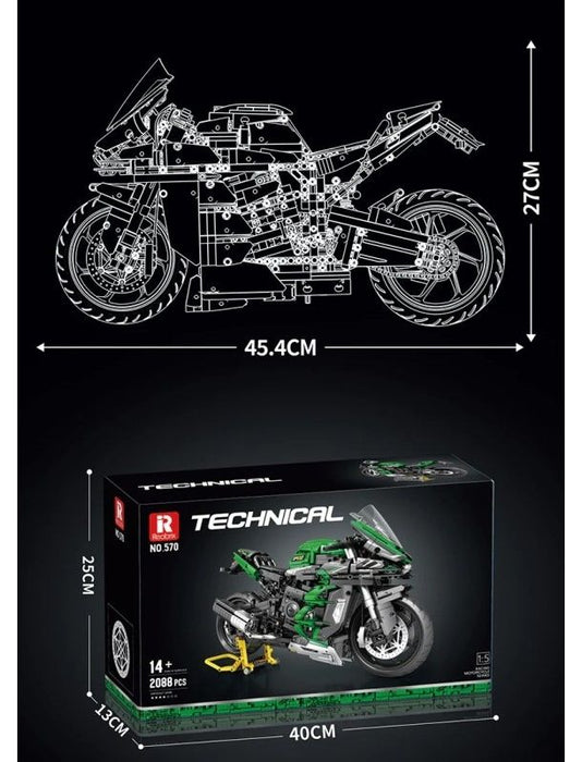 Конструктор Reobrix - Kawasaki Ninja H2 SX SE, 2088 части