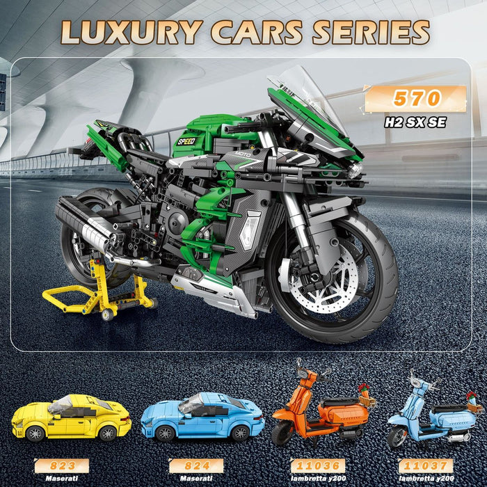Конструктор Reobrix - Kawasaki Ninja H2 SX SE, 2088 части