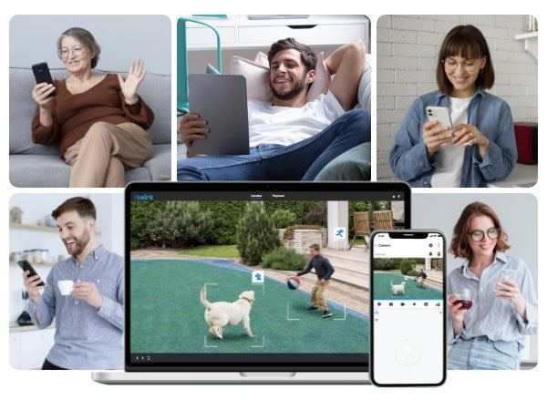 Reolink DUO Series P757 16MP IP охранителна камера с двоен обектив, бяла