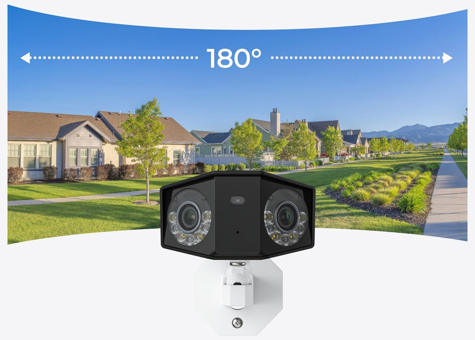Reolink DUO Series P757 16MP IP охранителна камера с двоен обектив, бяла