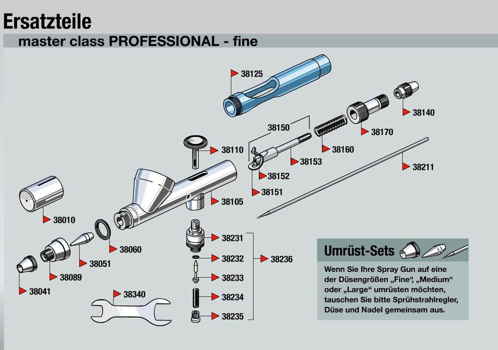 Професионален комплект аерограф за боядисване Revell - Airbrush Spray Gun Professional Master Class