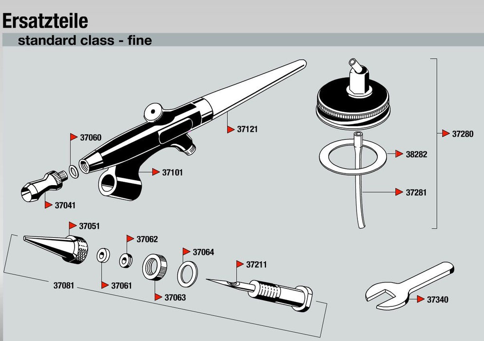Комплект аерограф за боядисване Revell - Airbrush Spray Gun Standard Class