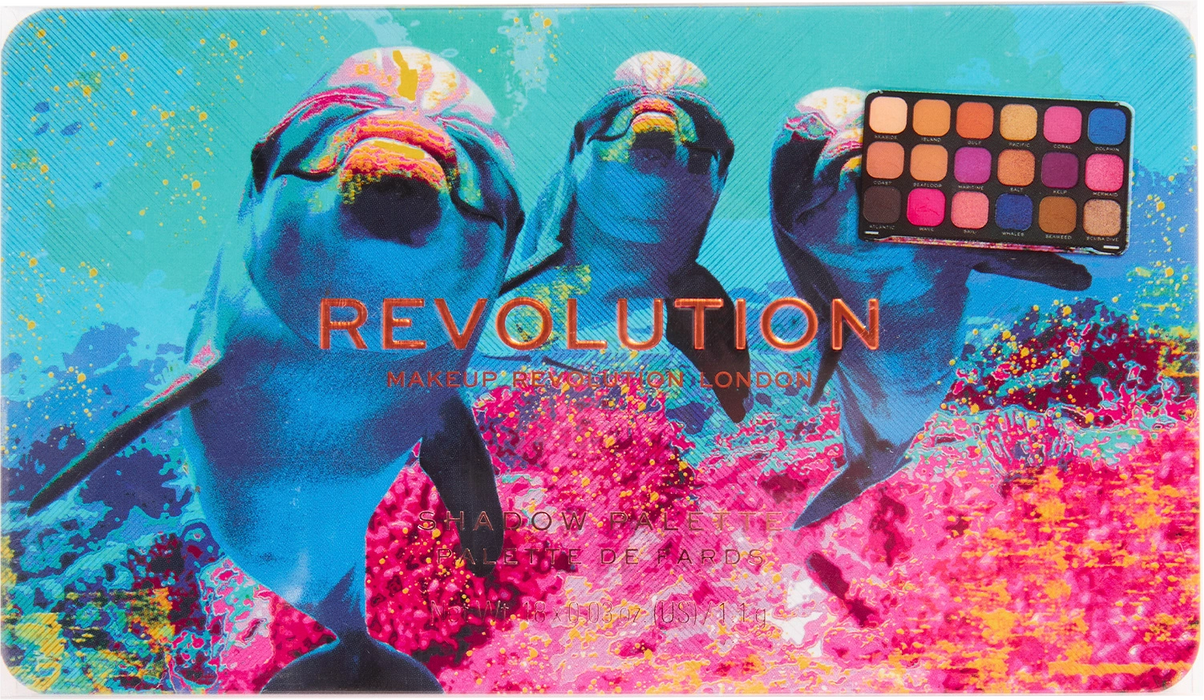 Revolution Палитра сенки Dolphin, 18 цвята, 36 g