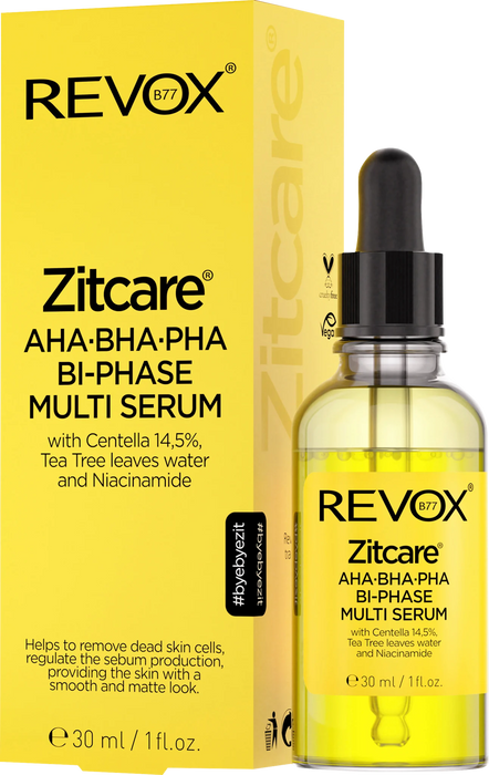 Серум за лице Zitcare AHA BHA PHA, 30 ml