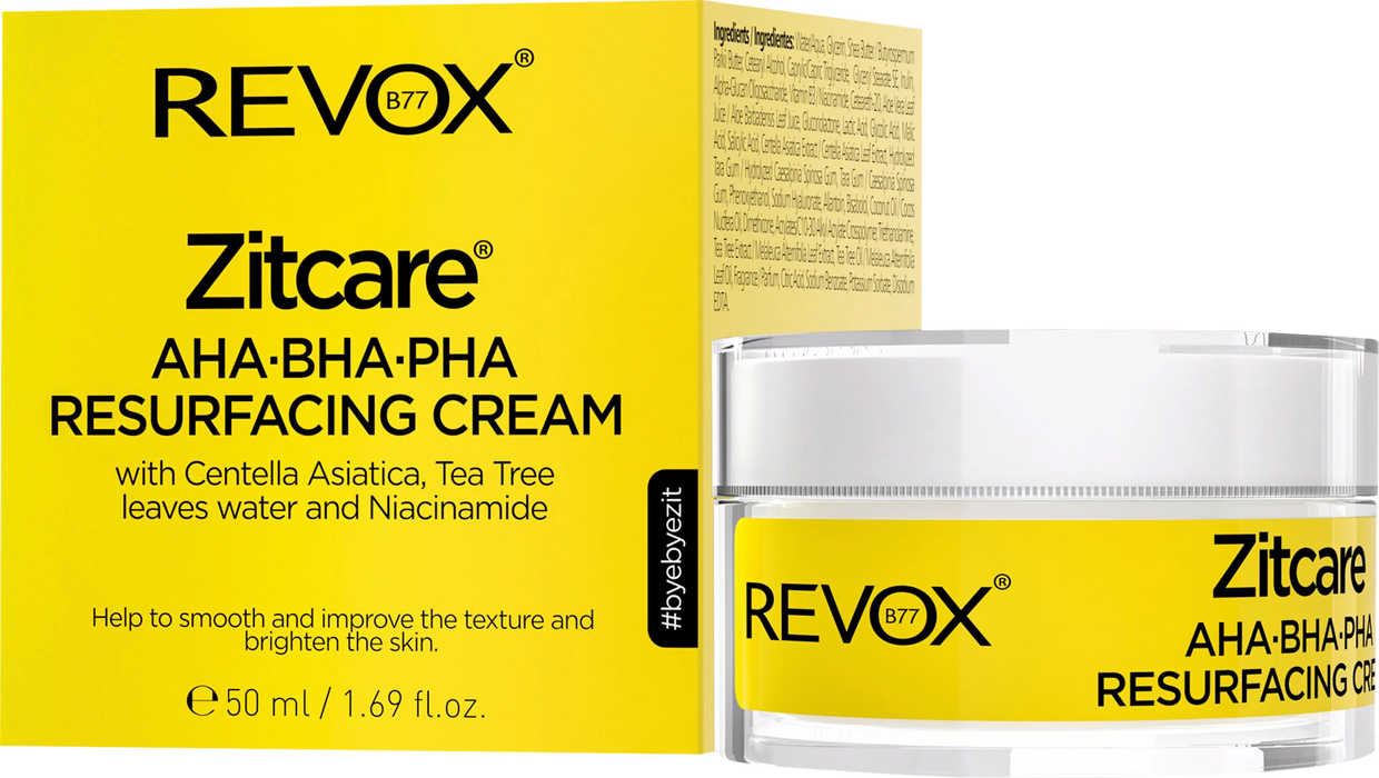 Възстановяващ крем за лице Zitcare AHA BHA PHA, 50 ml