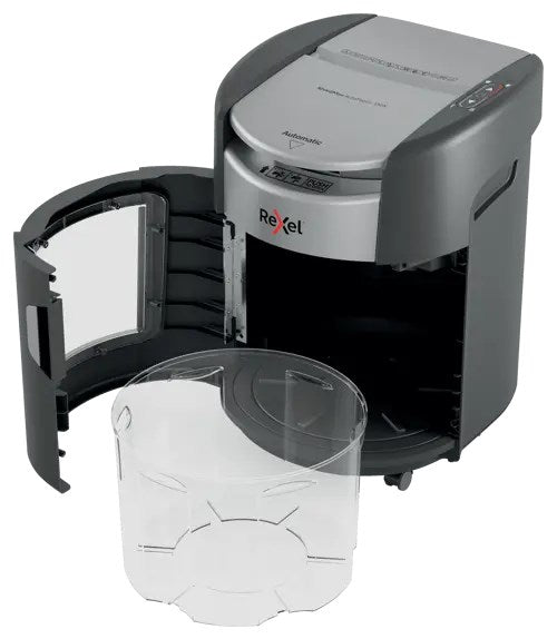 Шредер за хартия Rexel ShredMax AutoFeed+ 150X, P4, 150 листа, кошче за боклук 15 литра