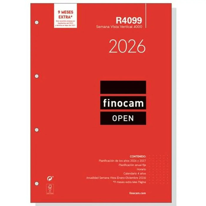 Резервна част за Дневник Finocam OPEN R4099 A4 2026 21 x