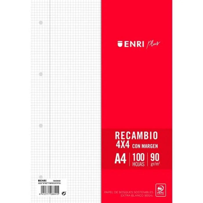 Резервни остриета ENRI Бял A4 100 Листи (24 броя)