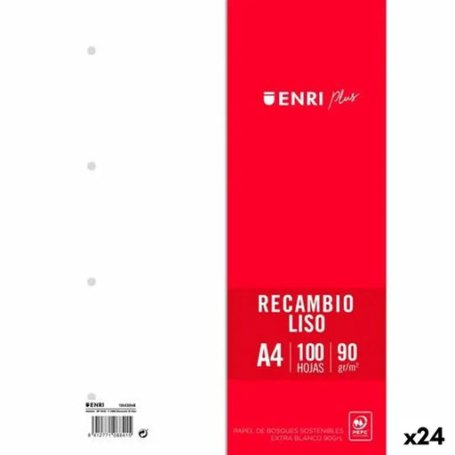 Резервни остриета ENRI Бял A4 100 Листи (24 броя)