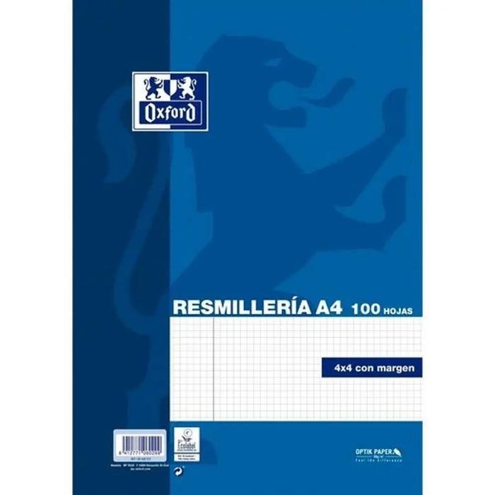 Резервни остриета Oxford OptikPaper Син A4 100 Листи (24