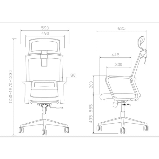 RFG Директорски стол Smart HB дамаска и меш тъмносиня