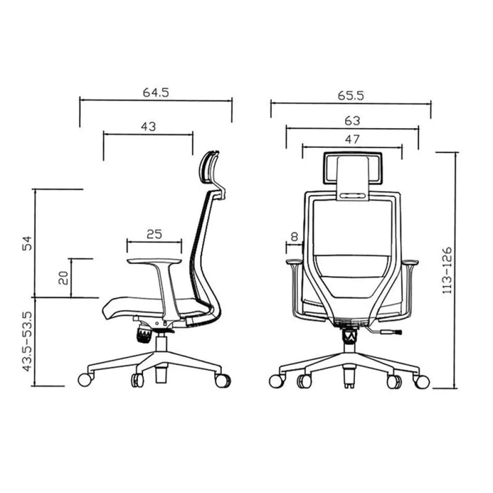 RFG Директорски стол Berry HB дамаска и меш черна седалка