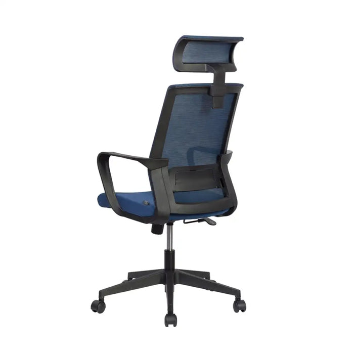 RFG Директорски стол Smart HB дамаска и меш тъмно синя