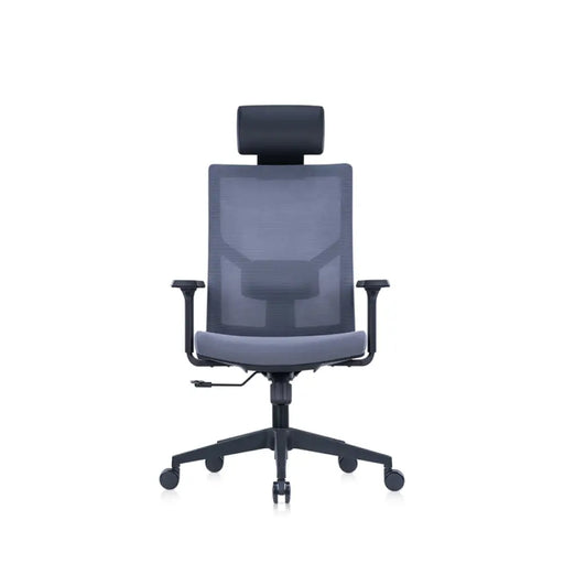 RFG Ергономичен стол Snow Black HB светлосива седалка