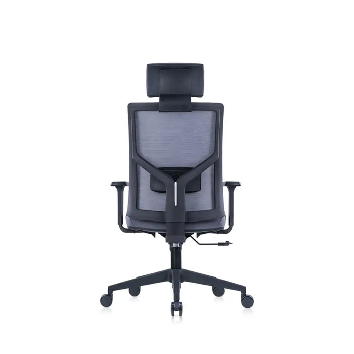 RFG Ергономичен стол Snow Black HB светлосива седалка