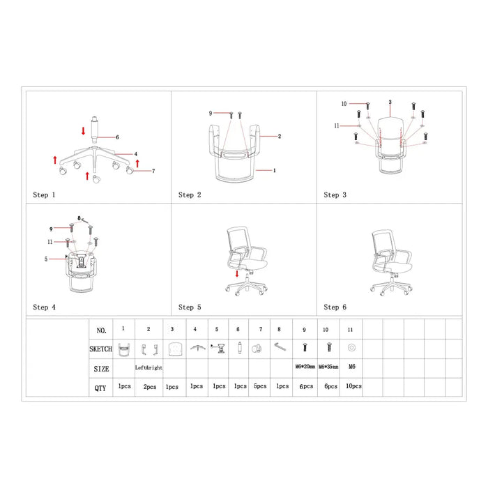 RFG Работен стол Smart W дамаска и меш черна седалка черна