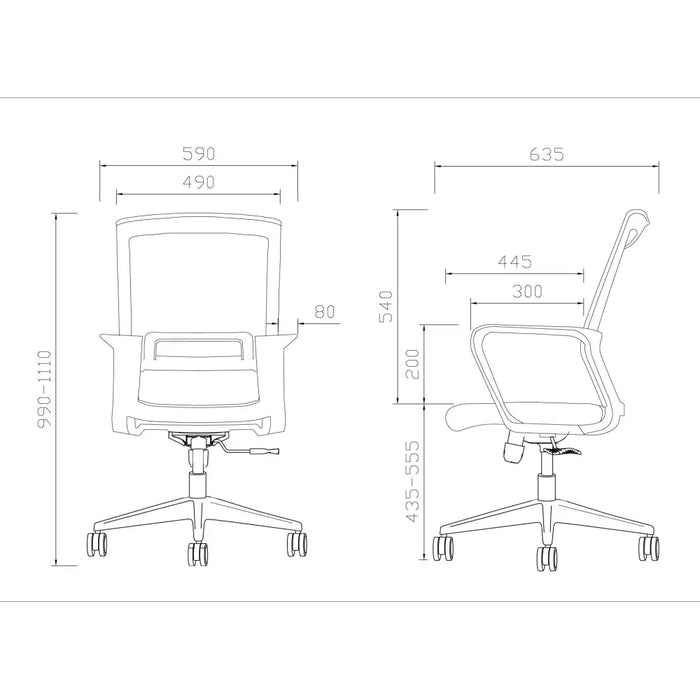 RFG Работен стол Smart W дамаска и меш черна седалка черна