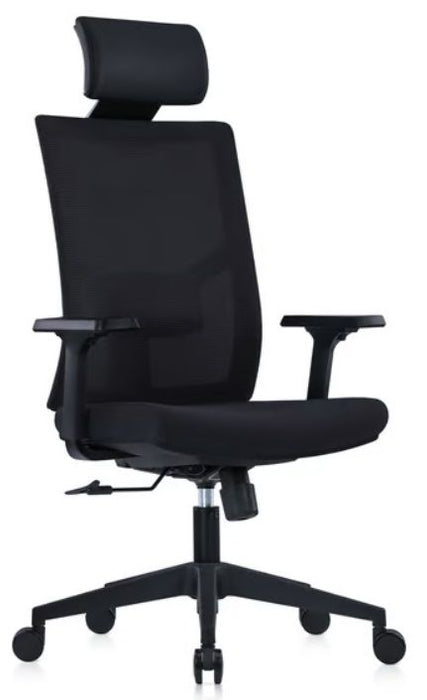 Ергономичен стол RFG - SNOW BLACK HB, черен