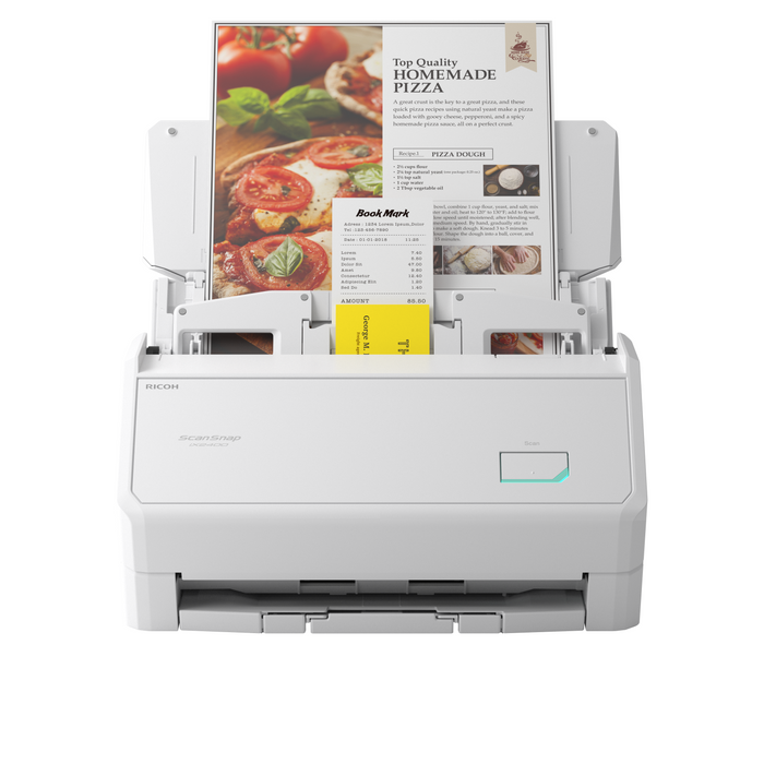 Скенер Ricoh ScanSnap iX2400,A4, USB 3.2, Duplex ADF/100 листа/, 45ppm/90 ipm, бял