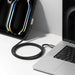 Ringke 3.2 ген. 2x2 USB-C PD 3.1 240W 1m ъглов кабел - черен