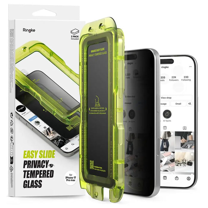 Ringke Easy Slide 2 пакета Privacy Glass за iPhone 17 Pro
