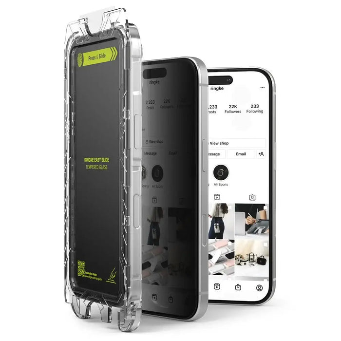 Ringke Easy Slide Privacy Glass 2 пакета за iPhone 16 Pro