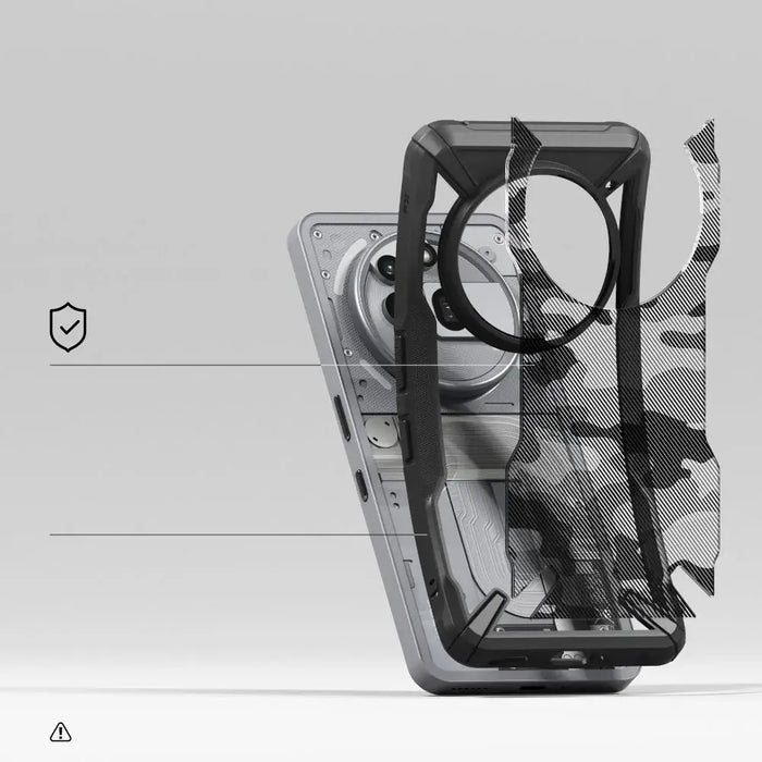 Ringke Fusion X Case for Nothing Phone 3A Pro Clear Grey