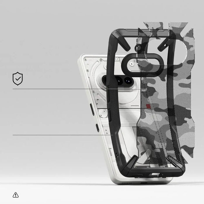 Ringke Fusion X Case for Nothing Phone 3A - Прозрачен сив