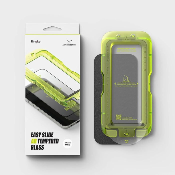 Закалено стъкло Ringke Easy Slide за iPhone 17 Pro с антирефлексно покритие